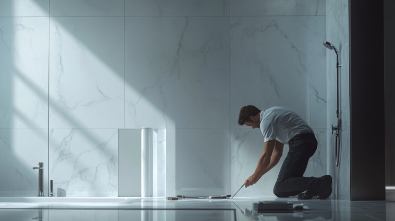 installation d'un pommeau de douche