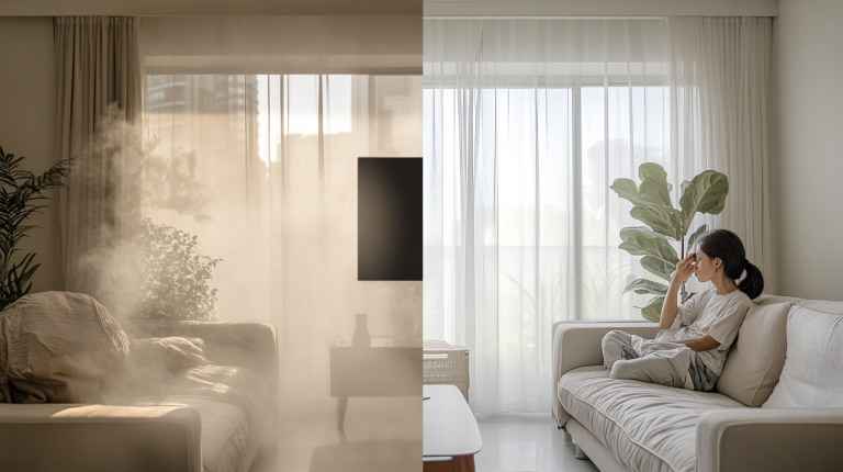 Un contraste entre une personne qui vie sans VMC et une autre qui vie avec une VMC