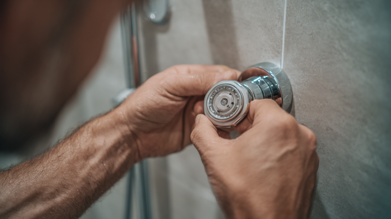 Installation d’un minuteur de douche LED pour économiser l’eau