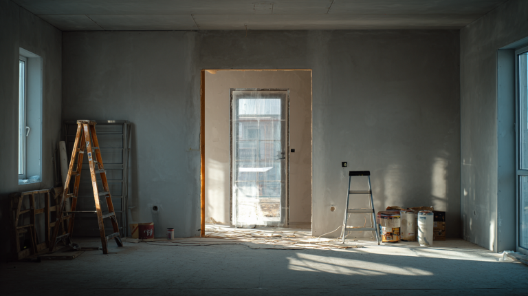 Maison neuve avec travaux non terminés lors de la réception