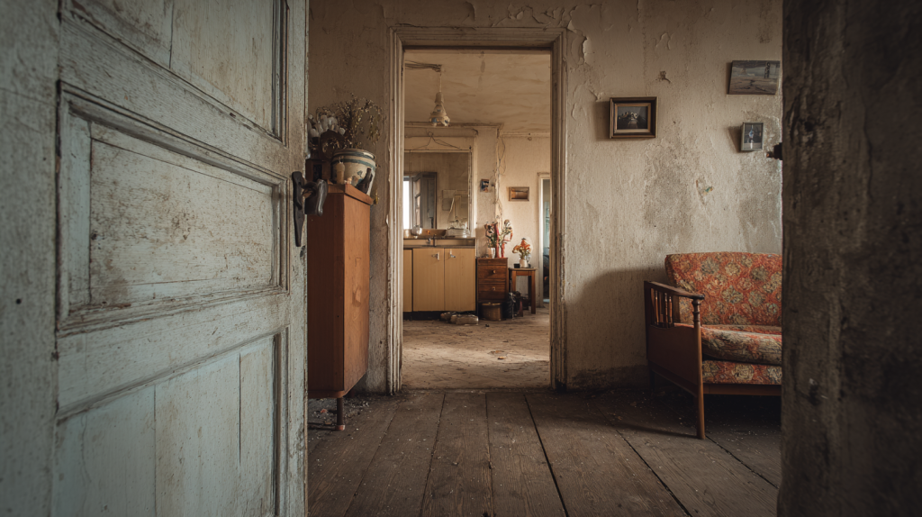 État d’un logement HLM après 30 ans de location, montrant la vétusté normale.