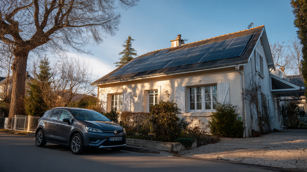 Système de chauffage écologique et économique dans une maison à Yerres avec pompe à chaleur et panneaux solaires
