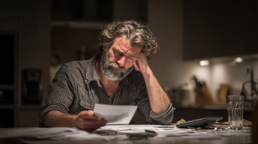 Particulier analysant un devis d’électricité avec des frais cachés mis en évidence